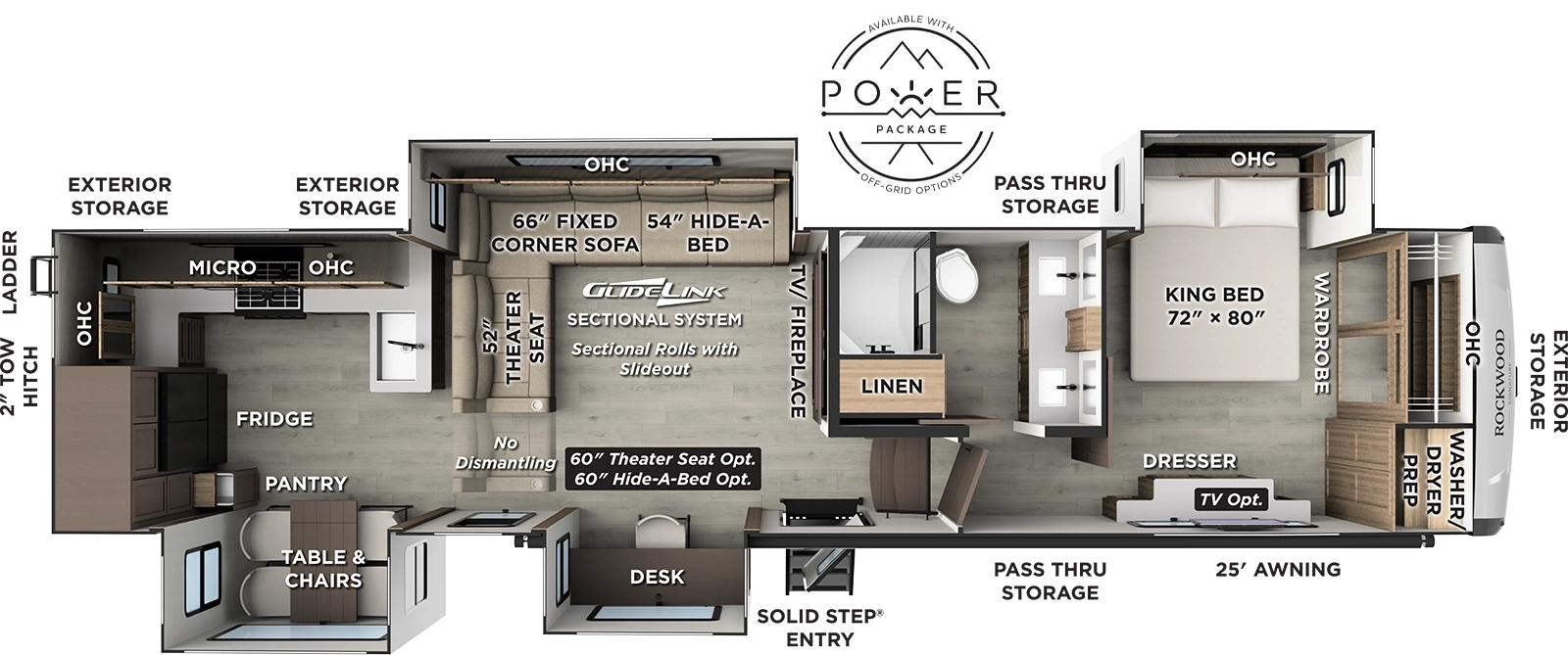 Rockwood Signature Fifth Wheels 404SRK Floorplan